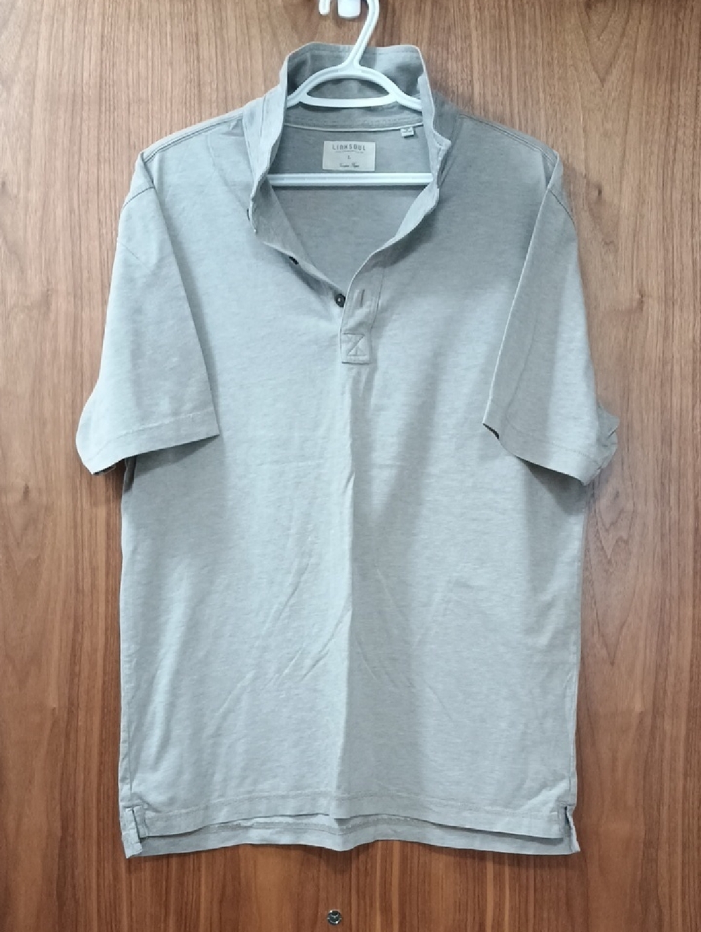 Linksoul Men's Light Beige Classic Polo L Tall